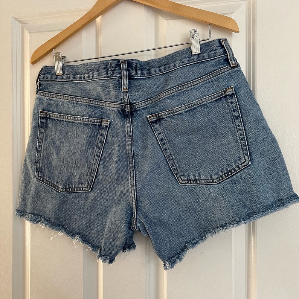 Agolde Light Blue Jean Shorts